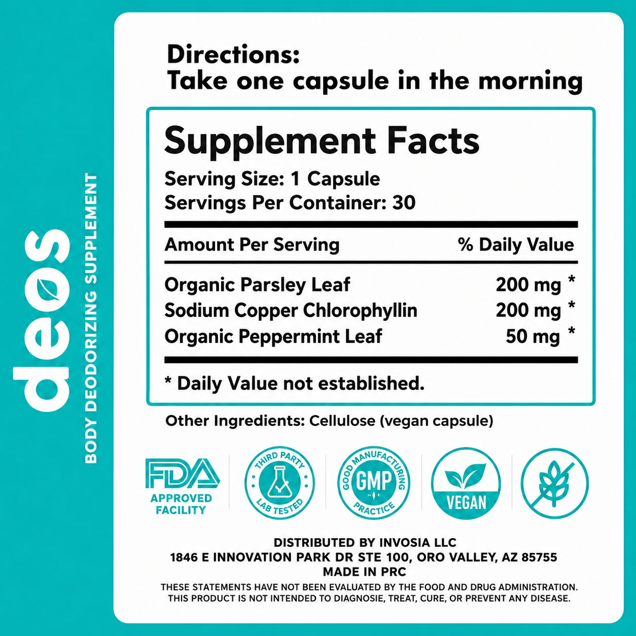 DEOS Body Deodorizing Supplement